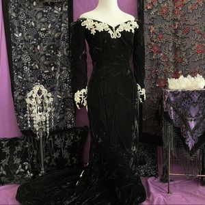 Handmade Velvet Beaded Dress